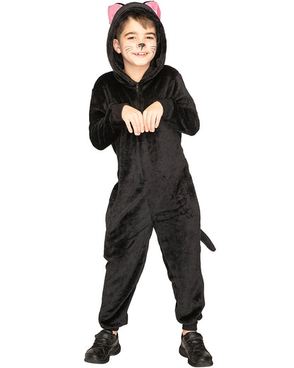Slinky Black Cat Cosy Deluxe Kids Book Week Costume