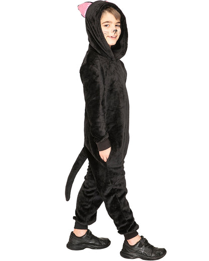 Slinky Black Cat Cosy Deluxe Kids Book Week Costume