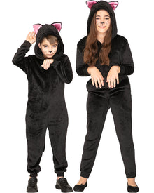 Slinky Black Cat Cosy Deluxe Kids Halloween Costume