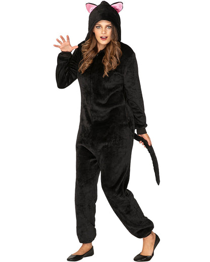 Slinky Black Cat Plus Size Adults Book Week Costume