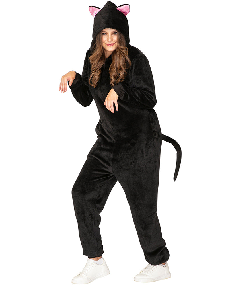 Slinky Black Cat Plus Size Adults Book Week Costume