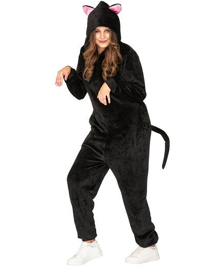 Slinky Black Cat Plus Size Adults Book Week Costume