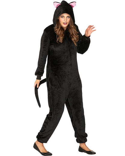 Slinky Black Cat Plus Size Adults Book Week Costume