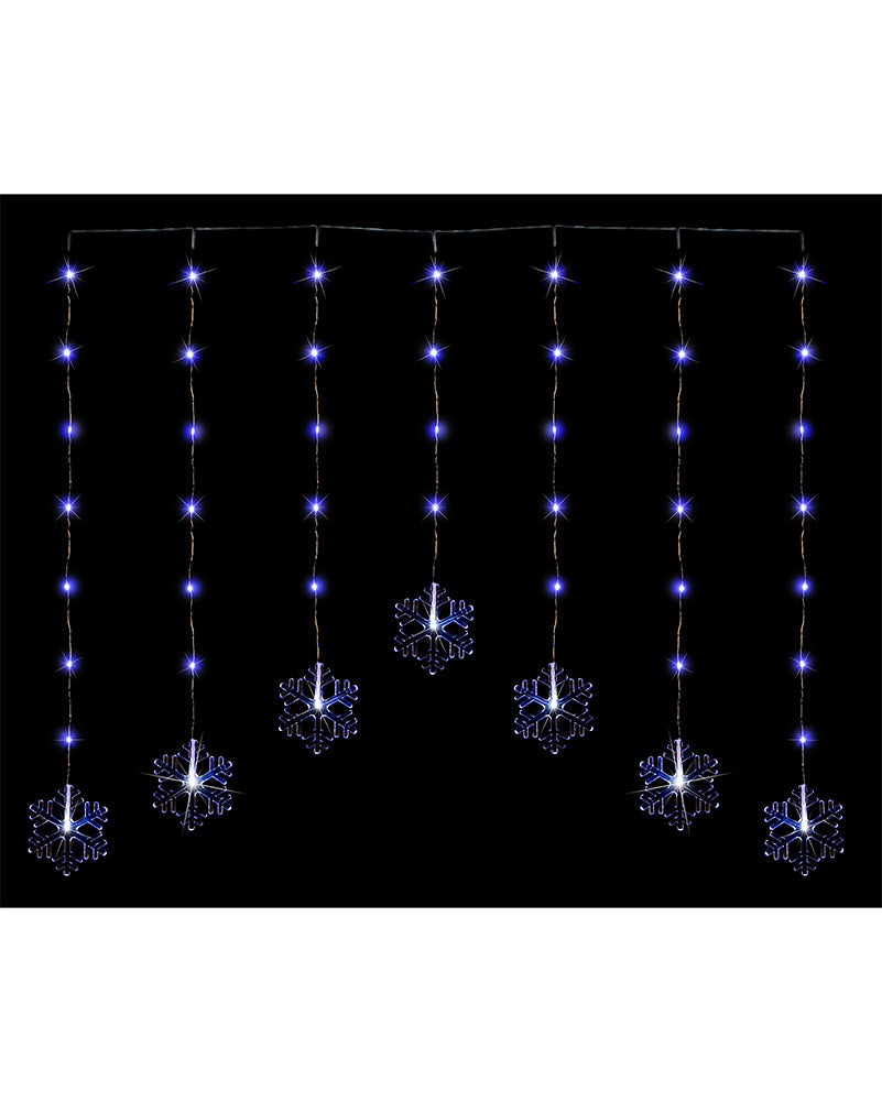 Snowflake Curtain White Christmas LED Pin Lights