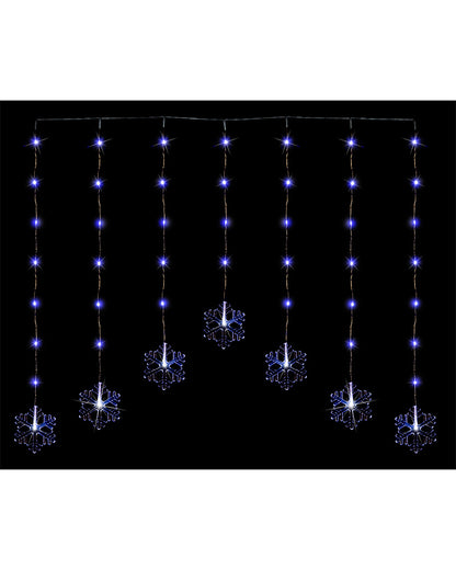 Snowflake Curtain White Christmas LED Pin Lights