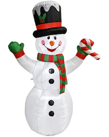 Snowman With Top Hat and Scarf Christmas Lawn Inflatable 1.8m