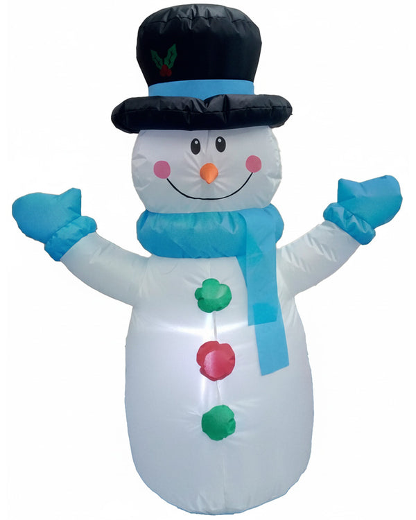 Snowman With Top Hat and Scarf Christmas Lawn Inflatable 1.2m