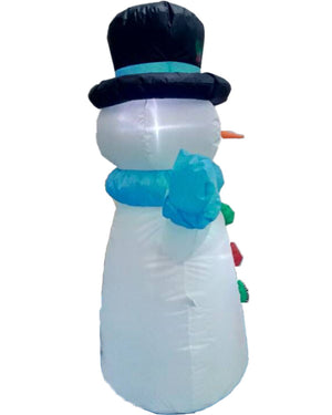 Snowman With Top Hat and Scarf Christmas Lawn Inflatable 1.2m