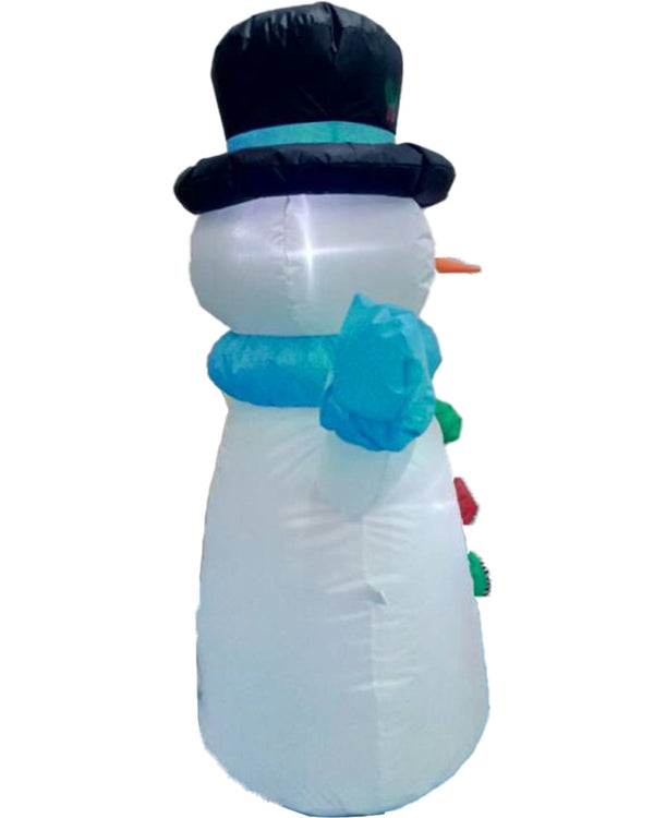 Snowman With Top Hat and Scarf Christmas Lawn Inflatable 1.2m