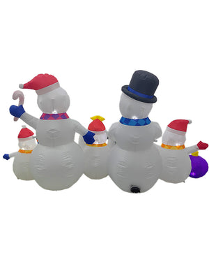 Snowmen with Baubles Christmas Lawn Inflatable 2.4m