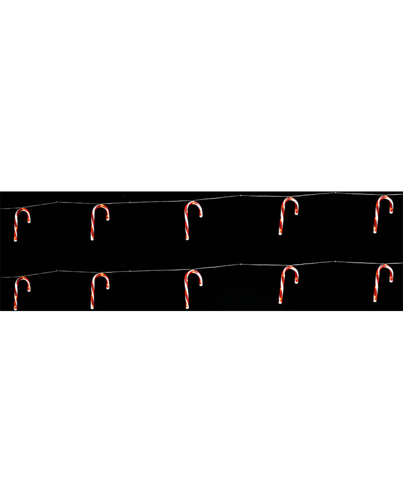 Christmas Candy Cane Solar LED String Lights 4.5m