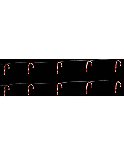 Christmas Candy Cane Solar LED String Lights 4.5m