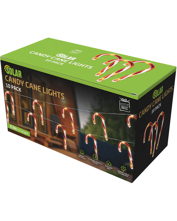 Christmas Candy Cane Solar LED String Lights 4.5m