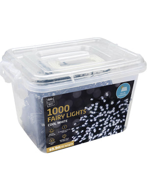 Solar Cool White 1000 Piece Christmas Fairy Lights 69.9m