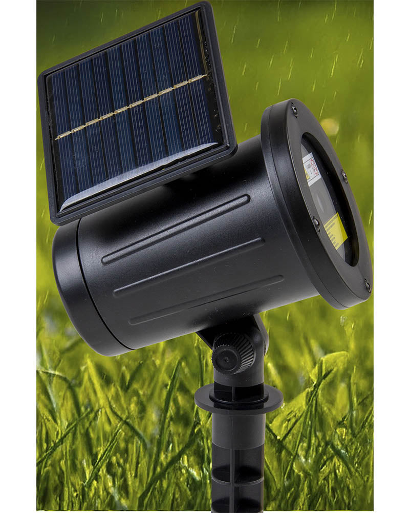 Red and Green Icons Solar Powered Motion Laser Light