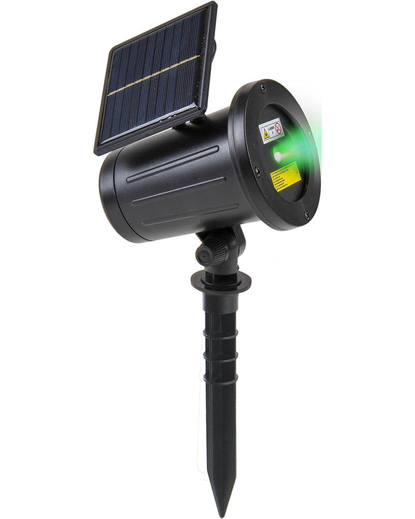 Red and Green Icons Solar Powered Motion Christmas Laser Light