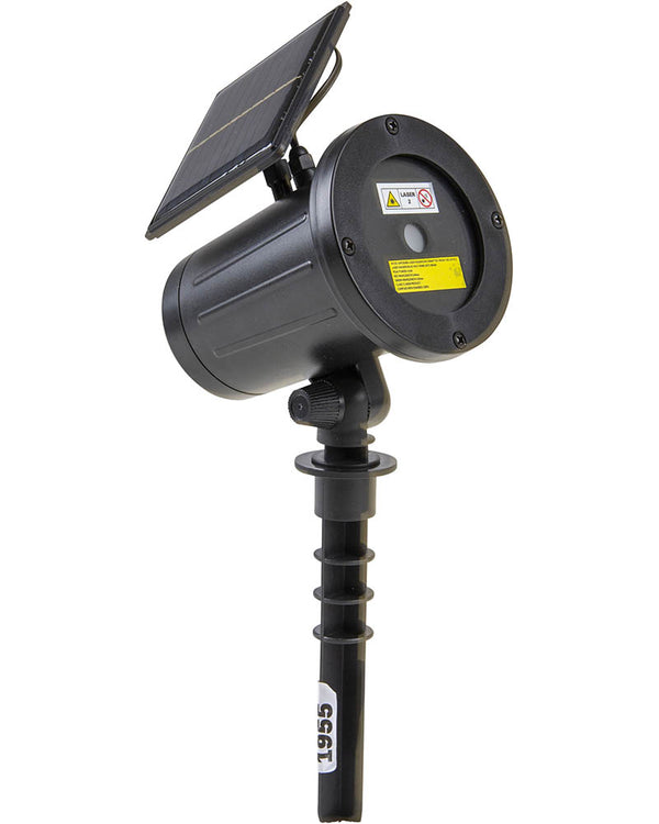 Red and Green Icons Solar Powered Motion Christmas Laser Light