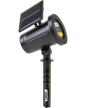 Red and Green Icons Solar Powered Motion Christmas Laser Light