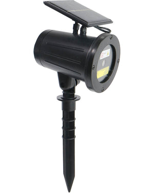 Red and Green Icons Solar Powered Motion Christmas Laser Light