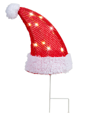 Solar Santa Hat Path Christmas Lights 3 Piece