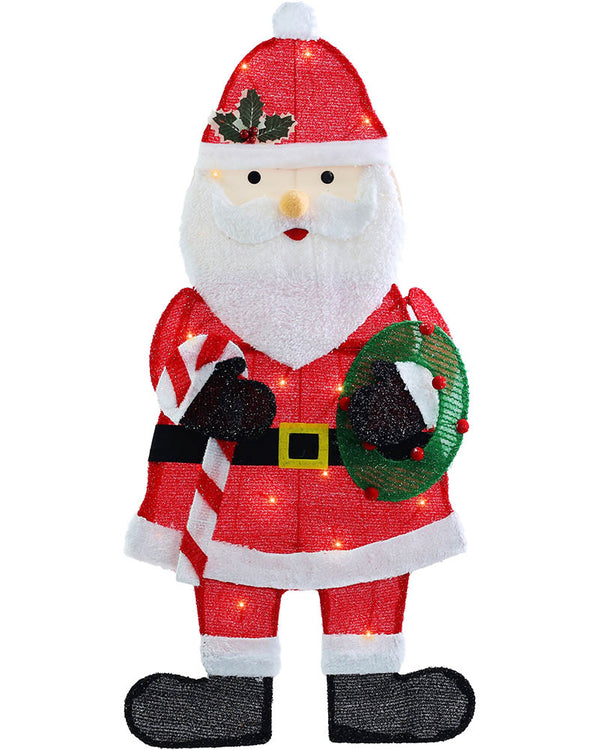 Mesh Tinsel Santa Solar LED Christmas Light 1m with USB