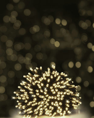 Solar Warm White 500 Piece LED Christmas Fairy Lights 39.9m