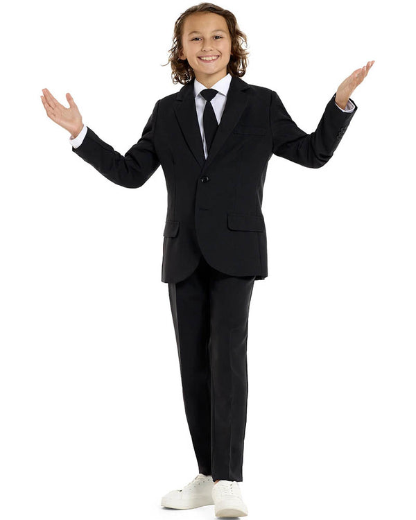 Solid Black Kids Suitmeister