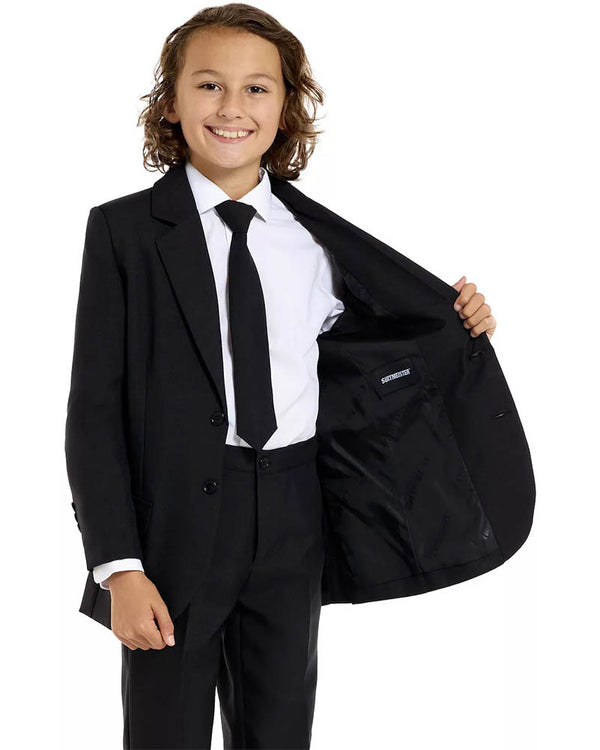 Solid Black Kids Suitmeister