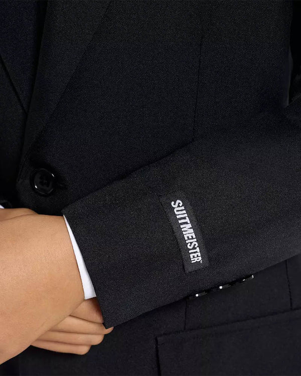 Solid Black Kids Suitmeister