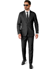 Solid Black Mens Suitmeister