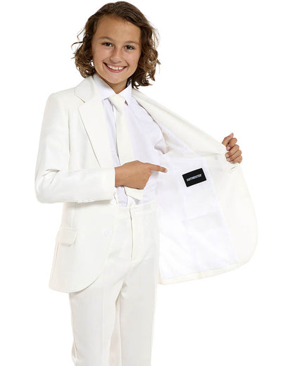 Solid White Kids Suitmeister