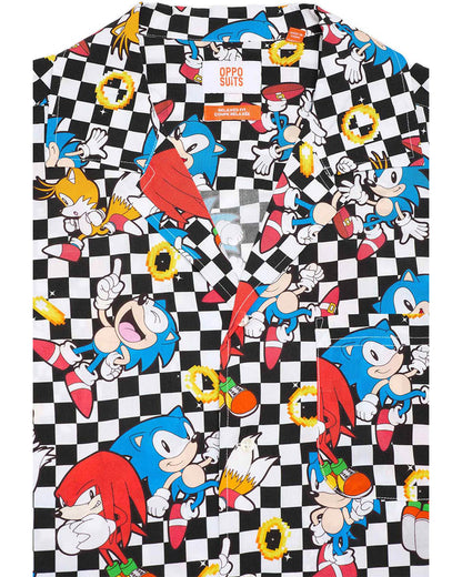 Sonic Retro Rings Mens Opposuit Summer Shirt