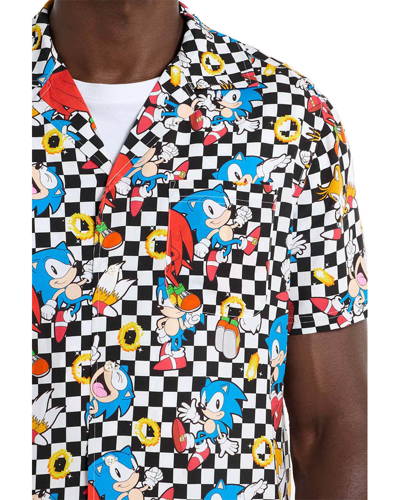 Sonic Retro Rings Mens Opposuit Summer Shirt