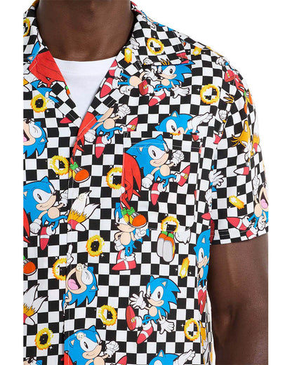 Sonic Retro Rings Mens Opposuit Summer Shirt