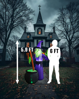 Sorceress Flash Cauldron Lawn Inflatable 1.8m