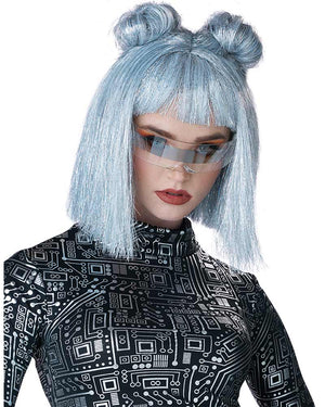 Spaced Out Short Silver Wig