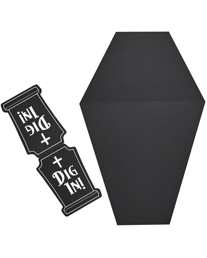 Spell Yeah! Black Coffin Grazing Board 47cm For Halloween