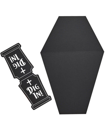 Spell Yeah! Black Coffin Grazing Board 47cm For Halloween