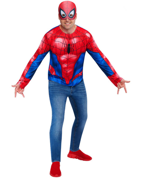 Spiderman Adult Shirt and Mask Set