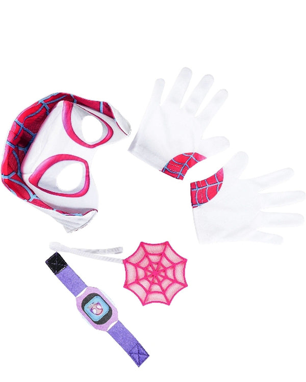 Spidey and his Amazing Friends Ghost Spider Mask Gloves Watch and Plush Toy Web Slinger Set
