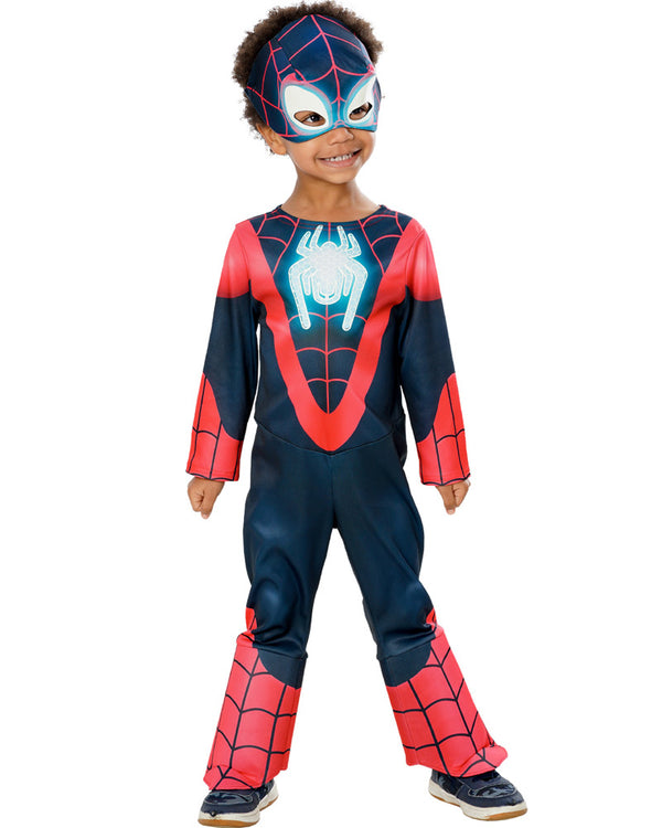 Spidey and his Amazing Friends Miles Morales Glow in the Dark Boys Costume