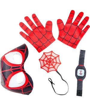 Spidey and his Amazing Friends Miles Morales Mask Gloves Watch and Plush Toy Web Slinger Set