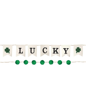 St Patricks Day Burlap Banner