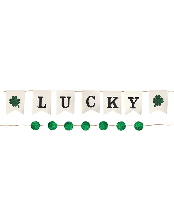 St Patricks Day Burlap Banner