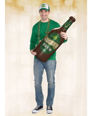 St Patrick's Day Inflatable Beer Bottle Photo Prop