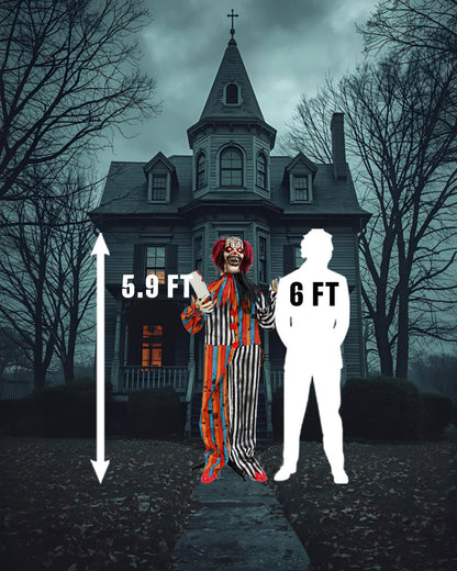 Standing Clown Animated Decoration 1.8m