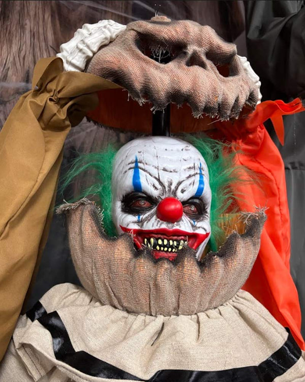 Standing Pumpkin Clown Animated Decoration 1.7m