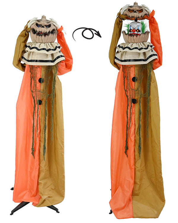Standing Pumpkin Clown Animated Decoration 1.7m