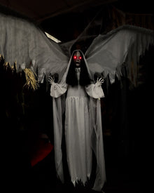 Standing Winged Lady Animated Halloween Decoration 1.7m