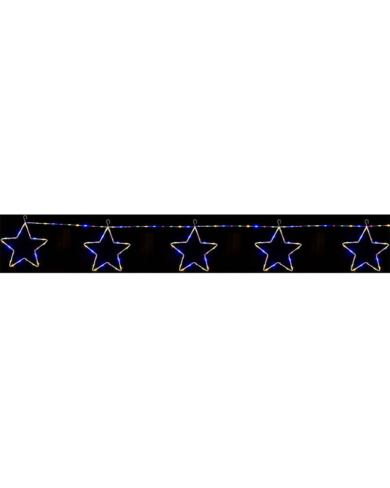 Multicolour Star Chain Tubelight Solar LED Christmas Lights